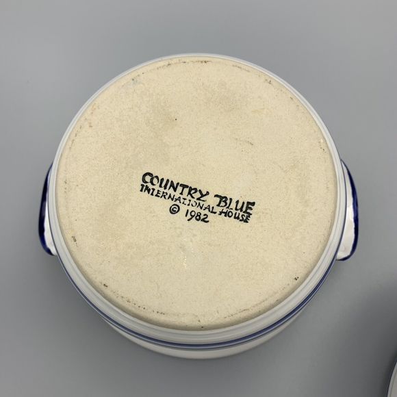 Vtg Country Blue International House Individual Pig Covered Dish w/Lid Farmcore - Picture 10 of 10